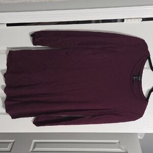 Forever 21 Burgundy Long Sleeve Shirt/Dress, Sz S